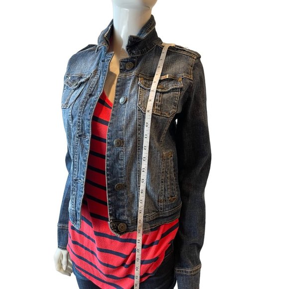 Hydraulic Womens Denim Jacket Front Button Stretch 4126 Cotton Blue Size Small - Picture 4 of 7